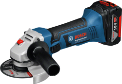 BOSCH - Bosch Professional GWS 18-125 V-LI 4 Ah Çift Akülü Taşlama - L-boxx Çantalı